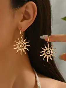 [Vintageinspired Earrings] Boho Chic Sun Stud Earrings - Vintage-Inspired, Fade-Resistant, Perfect for Casual Attire & Special Occasions, Everyday Earrings|Vintageinspired Earrings|Durable Earrings, Boho Style Jewelry, Trendy Jewelry