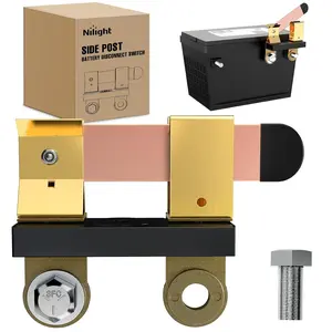 Nilight Side Post Knife Blade Master Switch 12V 24V 250A Battery Negative Disconnect Shut Off Kill Power Isolator for Car Truck Marine RV  and Electrical Equipment