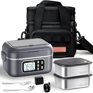 27000mAh Cordless Electric Heated Lunch Box, 100W Rechargeable Portable  Warmer for Adults Work Travel  - - & Self-Heating, 2 x 6.3 cups