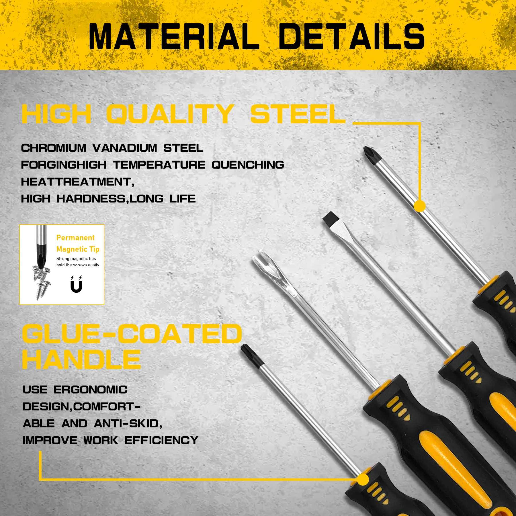 DARK DUCK 121-Pc Chrome Vanadium Steel Screwdriver Set - Magnetic