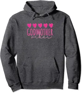 Godmother Vibes God Mom God Mommy Pullover Hoodie - Logantre Shop 31B0D5BHG37T