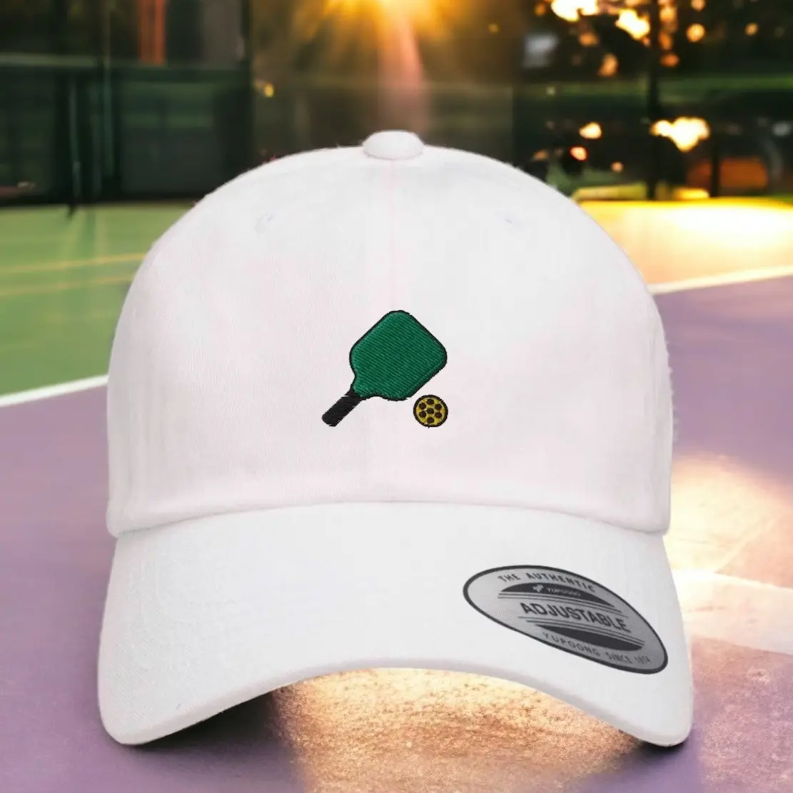 Pickleball Lover Gift, Pickleball Dad Hat, Embroidered Unisex Hat, Handmade Dad Cap, Adjustable Baseball Cap Gift - Multiple Colors