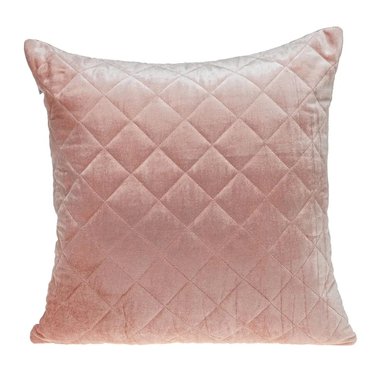 360 stand Blush Pink Square Pillow - Cotton Blend Fabric, Transitional Design, Diamond-Tufted Texture, Square Cushion, Removable Cushion