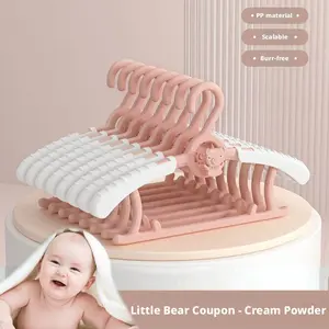 Multi-Functional Non-Slip Expandable Baby Plastic Clothes Drying Rack, Infant Clothing Hanger, No Scratch Design