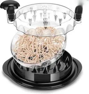Chicken Shredder, Professional Chicken Shredder Tool Twist, Perfect Meat Shredder Tool for Effortless Kitchen Experience, Transparent Lid, Non-Slip Design