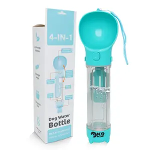 K9 Kup 4-In-1 Dog Water Bottle 16.9 oz -  Drinking Bowl, Waste Shovel, Waste Bag Storage