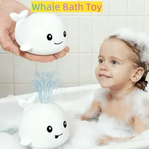 Whale Bath Toy Sprinkler Light-Up Musical Toy for Toddlers (1-3 Years), Multicolor Water Fountain Play for Infants (6-18 Months), Perfect 1st Birthday Gift