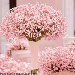 30 Bundles Pink Artificial Decorative Flowers, Real Touch Faux Floral Arrangements for Wedding Party Holiday Centerpieces