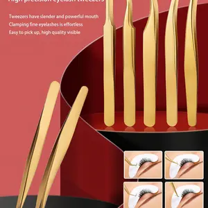 Professional Eyelash Extension Tweezers Set, Anti-Static Dolphin Peacock Butterfly Design, Precision Straight & Curved Tweezers for Cosmetics