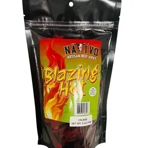 Nativo Artisan Beef Jerky - Blazing Hot - Crumbs 5 oz - US Made - Flaming Hot Inspired Snack Dry Meat