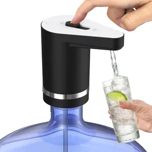 Water Dispenser for 5 Gallon Bottle, Water Dispenser, Electric Water Pump for 5 Gallon Bottle, Rechargeable Water Pump for 5 Gallon Jug, Portable Water Dispenser, Panda-Black