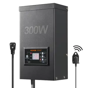VEVOR 300W Low Voltage Landscape Transformer with Timer and Photocell Sensor, TikTokShopBlackFriday, Waterproof Landscape Lighting Transformer, 120V AC to 12V/14V AC for Outdoor, Spotlight, Pathway Light, Pool light, ETL