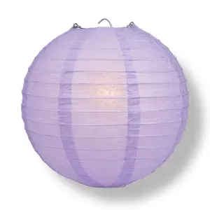 36 Inch Lavender Jumbo Parallel Ribbing Round Paper Lantern