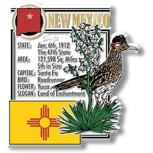 New Mexico State Montage Magnet by Classic Magnets, 2.9" x 3.2"