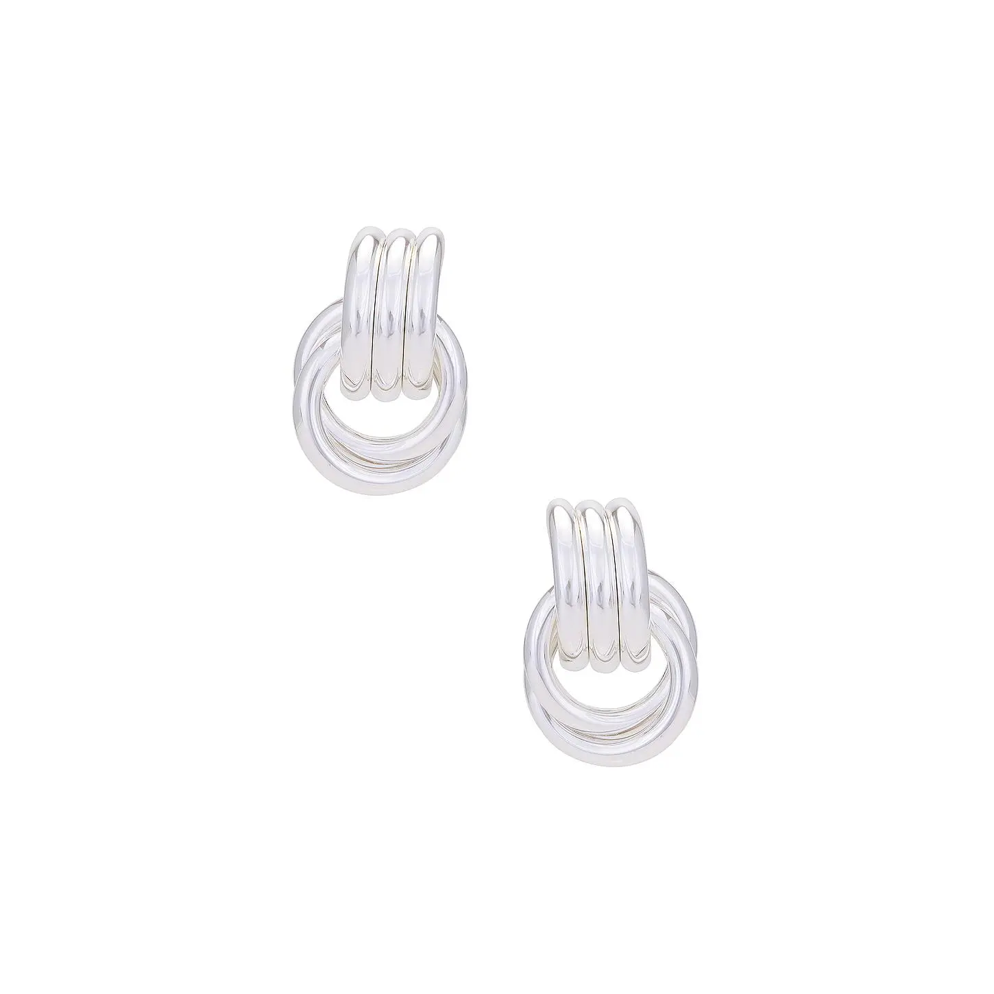 Heaven Mayhem Mini Knot Earrings in Silver