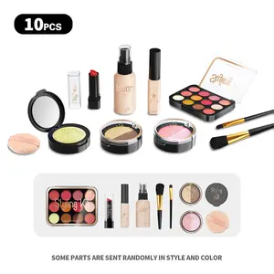Kids Makeup Toy Set, Kids Vanity, Realistic Cosmetic Playset for Girls, Pretend Role-Playing Gift Box, Suitable for Ages 3+, No Batteries Included