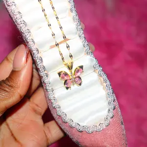 Pink Butterfly Necklace