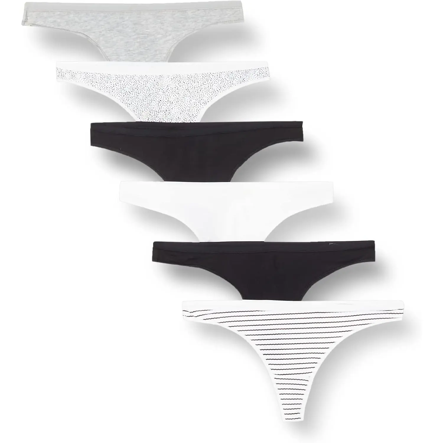 Cotton Thong Underwear for Women, Pack of 6 Amazon Essentials