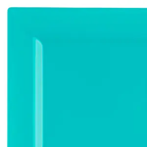 Sea Aqua Square Plastic Cake Plates (6.5")