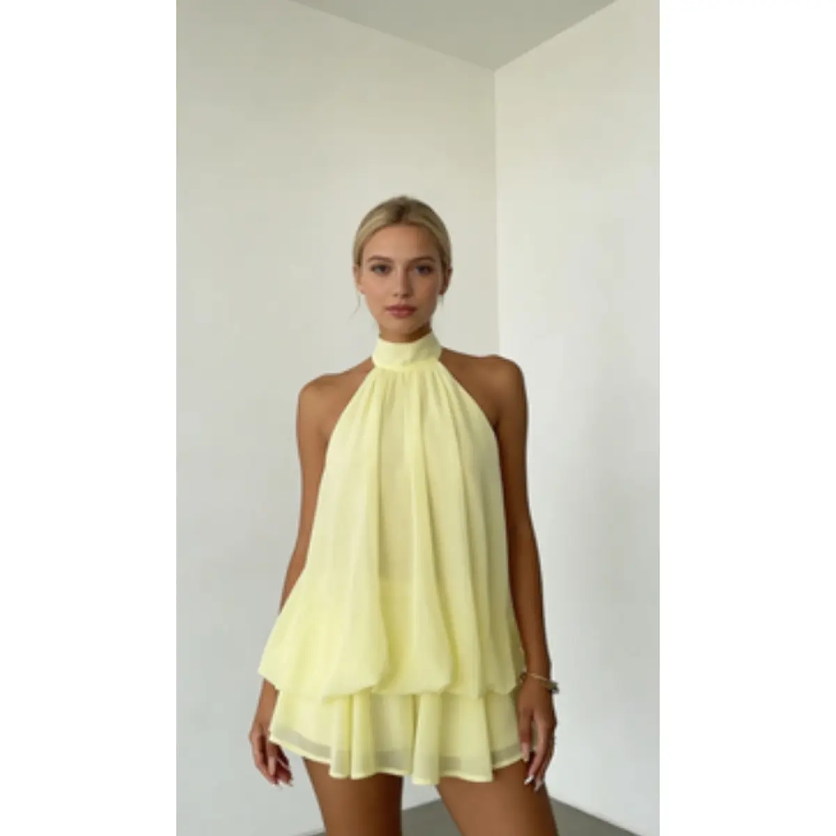 knee length dresses for ladies Chic White Ellis Mini Dress