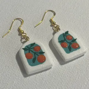 Covered In Fruits - Orange Earrings