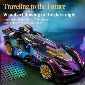 RC Drift Car, 2.4GHz 4WD Spray Remote Control Car, High Speed RC Sport Toy Cars Racing Vehicle with LED Lights and Drifting Tires for Adults