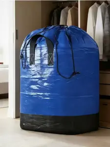 Large Capacity Moving Bag, Waterproof Foldable Storage Bag, Reinforced Handles Drawstring Closure, Essential for Travel Dormitory, Storage Totes