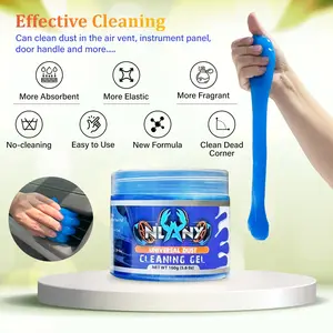 NLANY Universal Dust Cleaner Gel x2 More Flexible Absorbent and Without Chemical Odors for Any Ventilation Duct or Areas of Your car removes dust from Your Electronic Devices and Office (1, Blue)