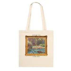 Claude Monet Tote bag - Water Lily Pond and Branch of the Seine Near Giverny