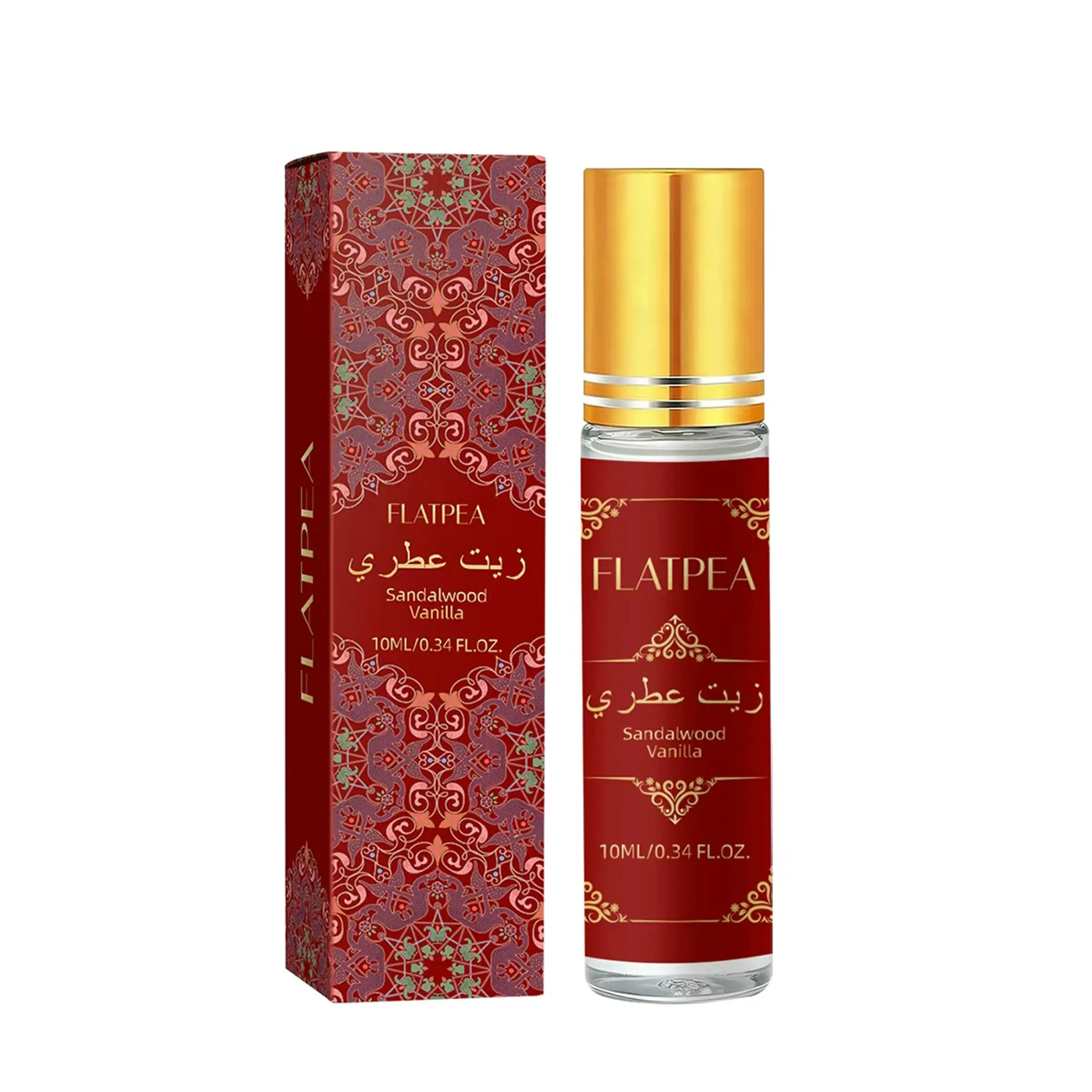 Alb Sandalwood Vanilla Rollerball Essential Oil, Alcohol-Free, 10ML, Long-Lasting Woody Warm Scent, Neutral Body Perfume, Gift Box, Fragrance Perfume Oils, Aromatic Woody Scent