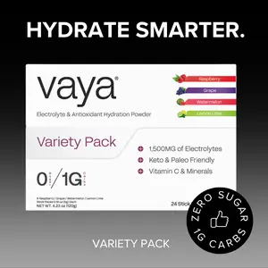Vaya Electrolyte Powder | Sugar-Free Hydration Mix | 24 Stick Variety Pack