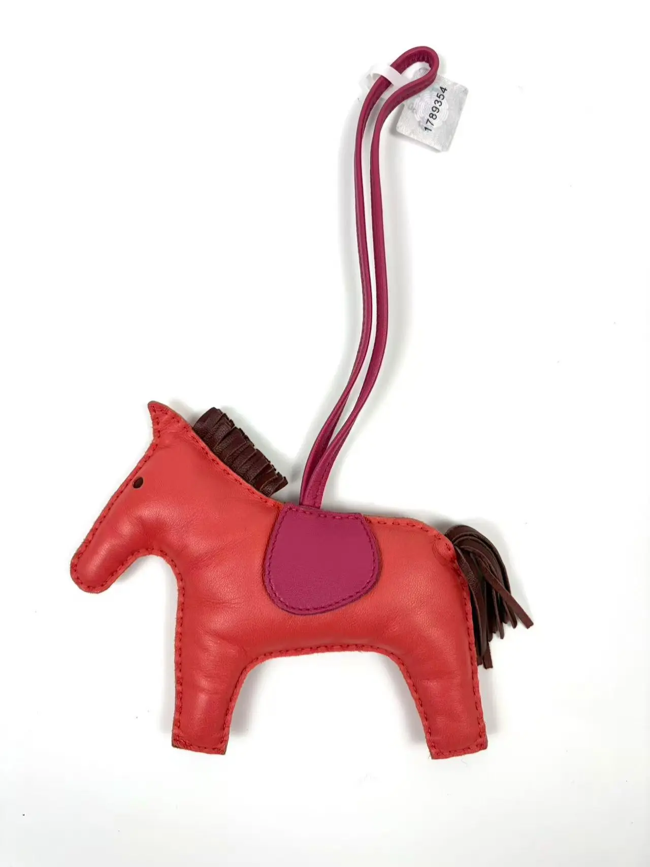 Pre-owned HERMÈS leather Bag Accessories Hermes Iconic Red Horse Shaped Bag Charm, Luggage Accessories for Tote Bags & Everyday Use