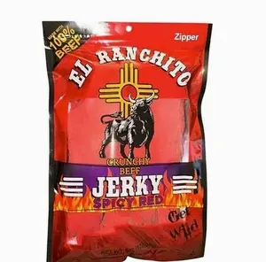 Spicy Red El Ranchito Crunchy Beef Jerky Net Wt. 2 oz