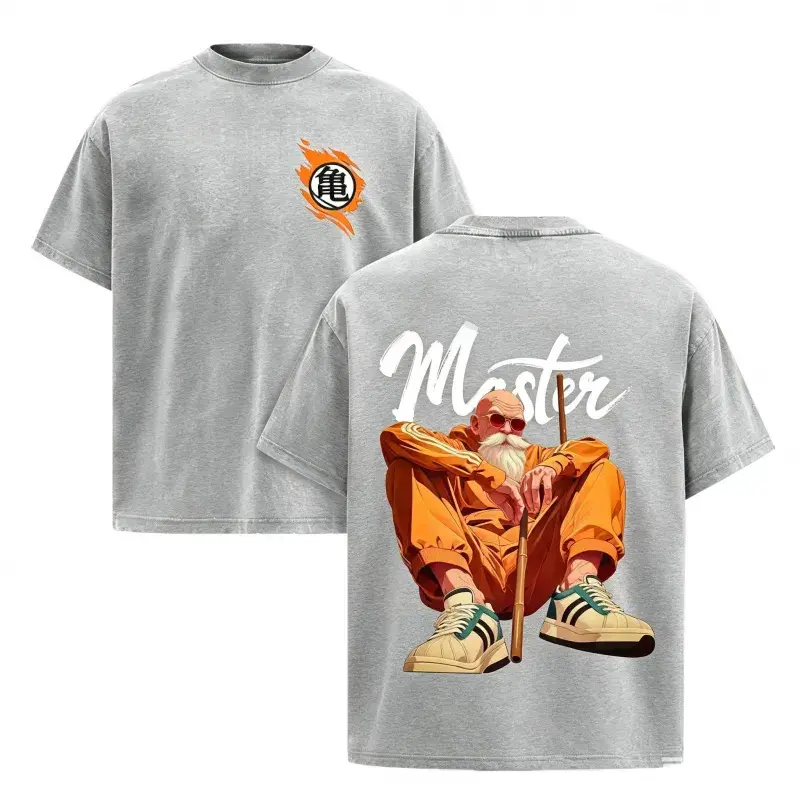 DBZ Master Roshi Unisex FallFreshness outfits men streetwear 80s 90s graphic tees cotton Anime funny 300g Hoodies men gifts，funny graphic tee, men’s trendy t-shirts Menswear Tshirt Tshirts Casual Round Neck Crewneck