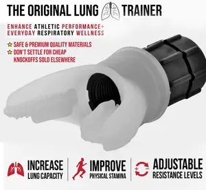 The Lung Trainer - Breathing Exercise Device Lung Muscle Spirometer Respiratory Therapy
