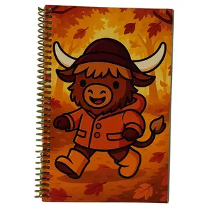 Hyland Cow Spiral Notebook Premium Spiral Notebook Doodle Break Pages Included | Soft Cover Journal for Writing & Creativity 100 Premium Pages & 4 Thick Doodle Pages - Perfect for Kids & College Students -  Ideal Gift for All Ages