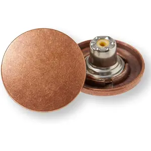 Alloy 20mm 10 count Jeans Button for Replacement DIY,Super Hard,Quick Install,No Sewing,&Clothes Protected,with Screw and Tool(Copper)
