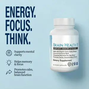 Organixx Ageless Brain - Powerful Brain Health Support, 60 Capsules, Supports Brain Function, Clarity & Focus, Reenergizes Brain Cells, Promotes a Balanced Mood