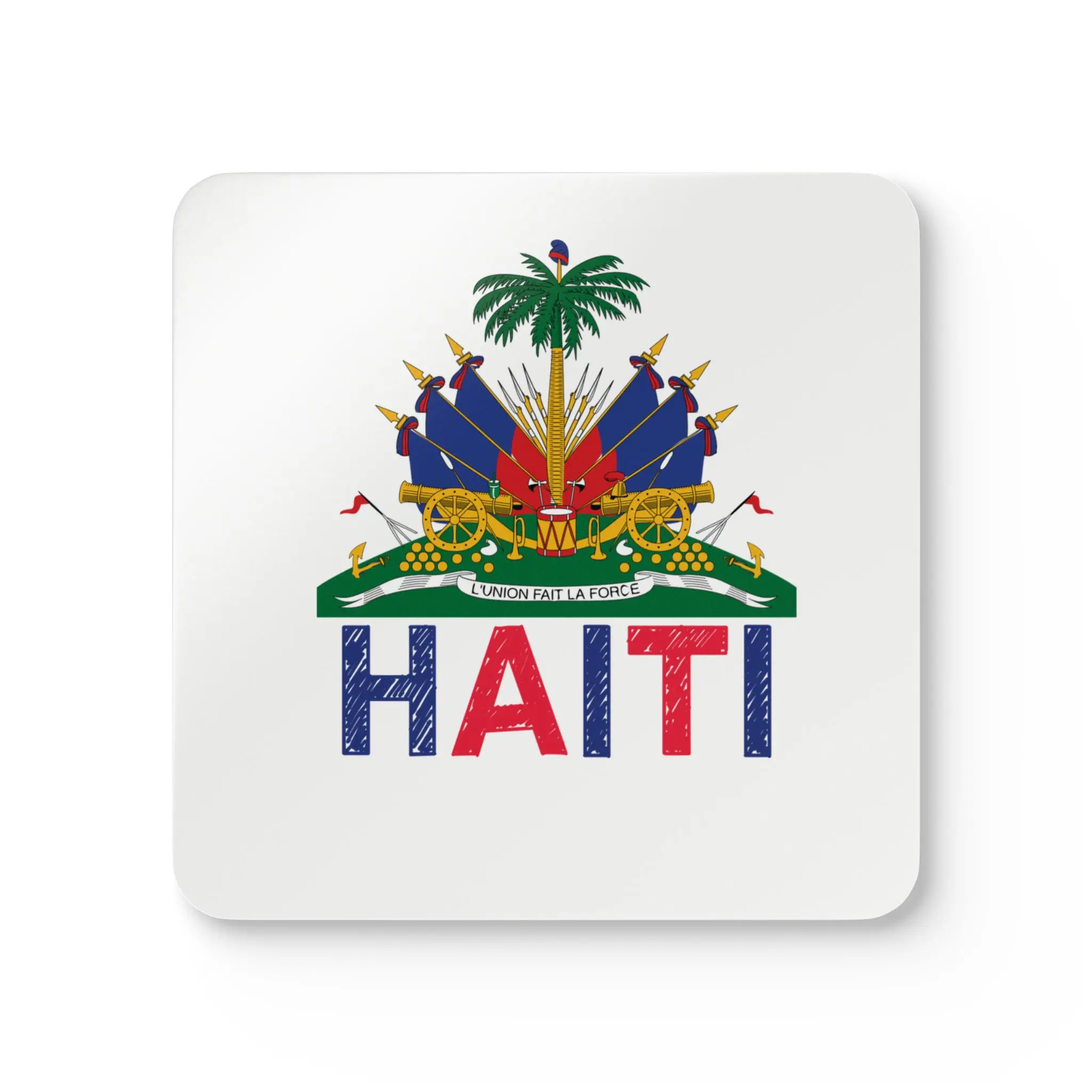 First Ayiti A Child's Pride Coaster Set Kreyòl Heritage Crayon Art Coasters