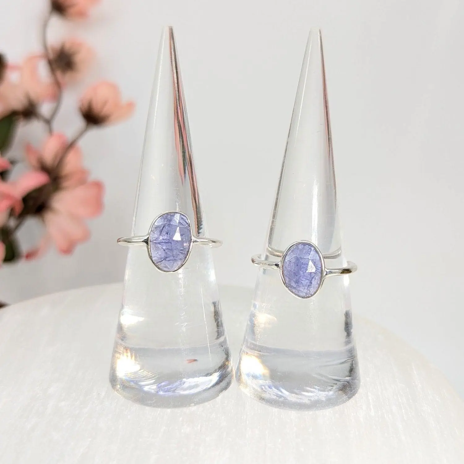 Tanzanite Faceted Ring, Sterling Silver