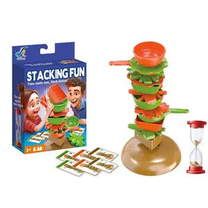 Stacking Game, Food Stacking Game, Tabletop Game for Kids & Adults, Family Fun Game