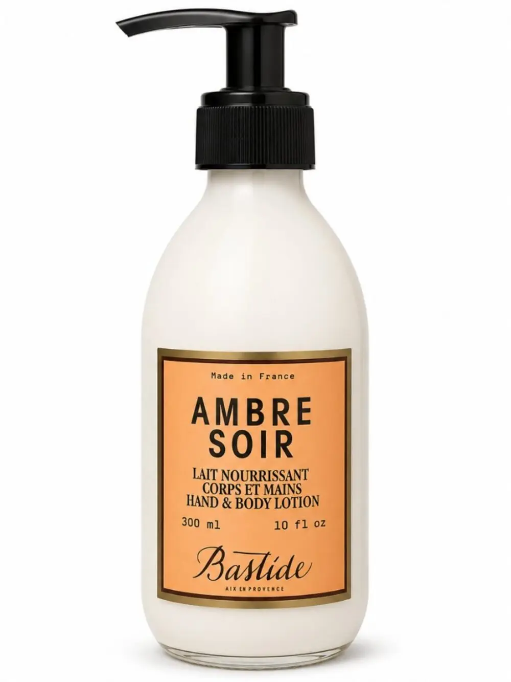 Bastide Ambre Soir Scented Hand & Body Lotion 300ml | Luxury French Moisturizing Lotion | Shea Butter Body Care | Hydrating Hand Lotion | Made in France