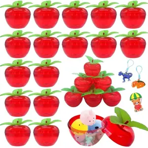 24 Mini Apple Shaker Candy Containers, Perfect for School Weddings Valentine's Day Gifts Decorations, Ideal for Christmas Halloween Parties