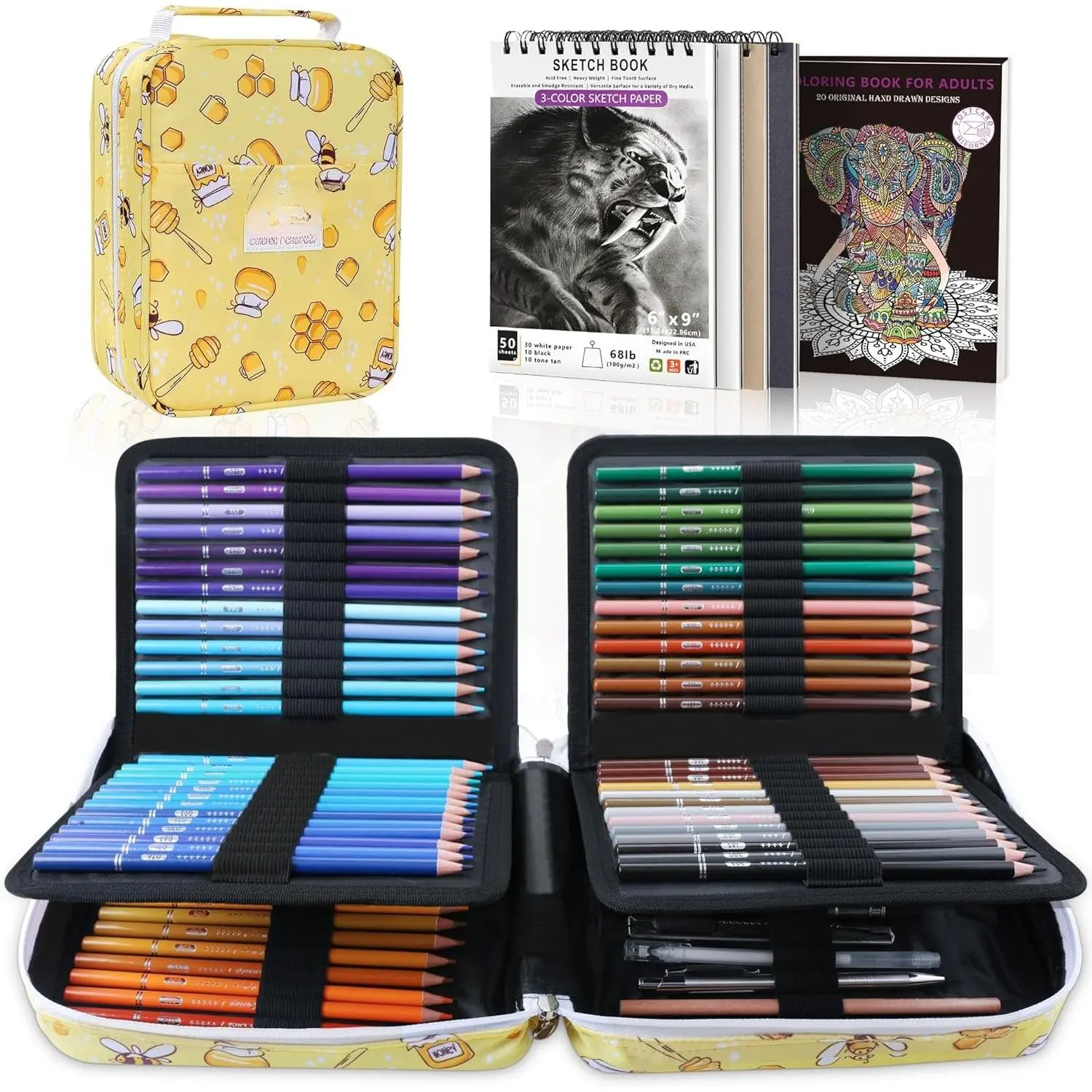 130 Colored Pencils Set for Adults Coloring - 120 Colors Coloring Pencils with Extras,Artists Soft Core,Drawing Pencils Art Craft Supplies for Adults Beginners