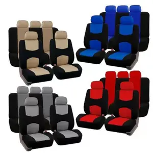 Universal Breathable Elastic Fabric Car Seat Covers Full Set, Automotive Seat Covers for Most Sedans Vans SUV Trucks Waterproof 5 Seat Protector Auto Interior Accessories Truck Cushion Protector Please check if your car is suitable before purchasing