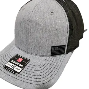 Trucker cap Grey with Black American Flag Baseball Cap Unisex Breathable Comfortable