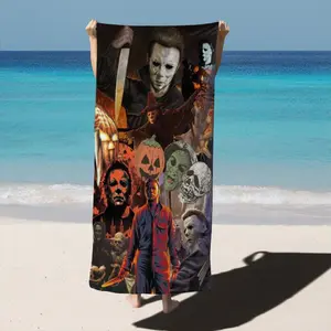 Horror Movie Protagonist Beach Towel - Lightweight and Absorbent, Perfect for Swimming, Gym, Yoga - Ideal Travel Companion, Essential for Summer Beach Vacation and Camping, Swimming Absorbent Towel180x90cm