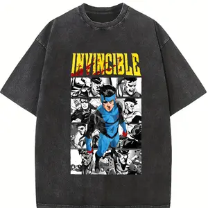 valentine shirts Limited Edition Emperor Grayson Invincible War Comic Lightweight Acid Washed Tee