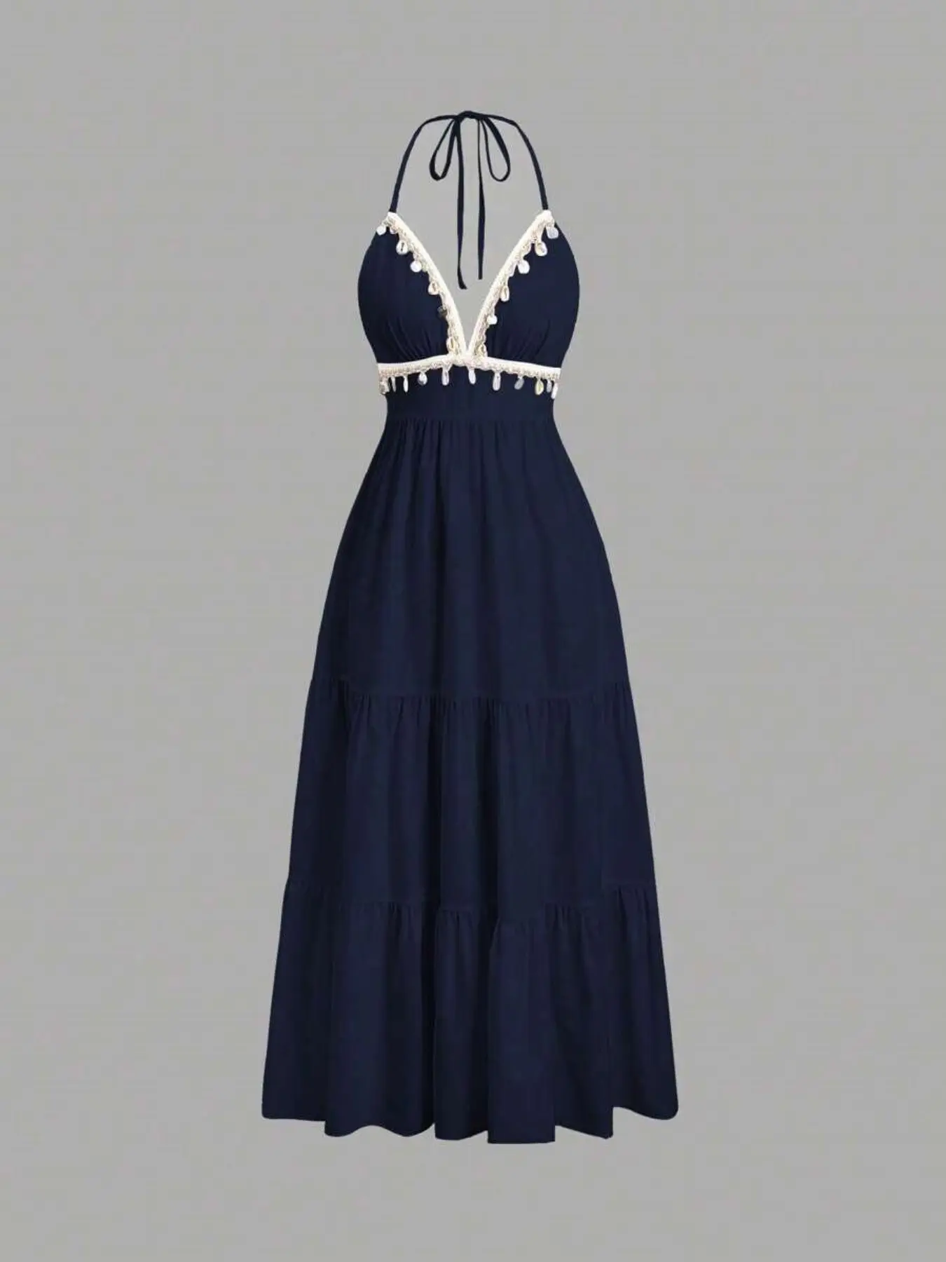 Women's Shell Decorated Tie Waist Midi Dress, Flared Dress, Elegant Long Sleeve A-Line Skirt, Perfect for Casual & Formal Occasions, Womenswear - TikTok Shop Women's Shell Decorated Tie Waist Midi Dress, Flared Dress, Elegant Long Sleeve A-Line Skirt, Perfect for Casual & Formal Occasions, Womenswear - TikTok Shop