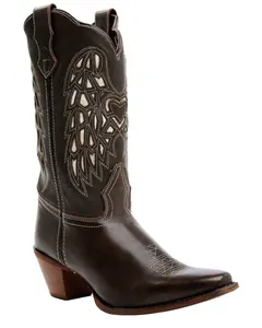 Laredo Women's Women'S Heart Angel Wing Cowboy Western Boot Snip Toe - 52398